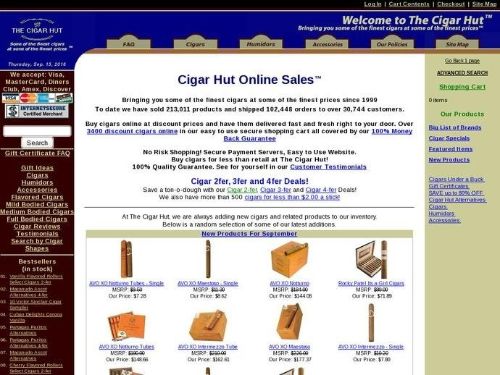 The Cigar Hut Promo Codes & Coupons