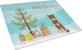 CK3496LCB Chihuahua Christmas Tree Glass Cutting Board