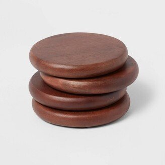 4pk Mango Wood Coasters