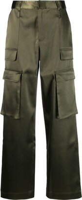 High-Waisted Cargo-Pockets Trousers