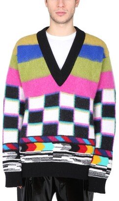 Intarsia V-Neck Jumper