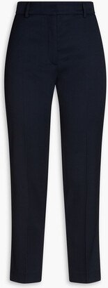 Coleman cropped piqué straight-leg pants