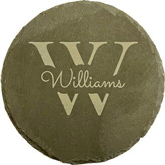 Personalized 4In Round Slate Coasters - Laser Engraved, Luxurious, Unique Wedding Gift, Anniversary Gift, Housewarming Customer Gift