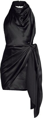 Alexandra Draped Halterneck Minidress