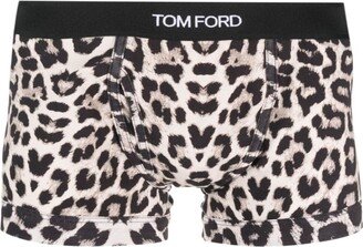 Animal-Print Stretch-Cotton Boxers-AA