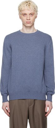 Ghiaia Cashmere Blue Crewneck Sweater