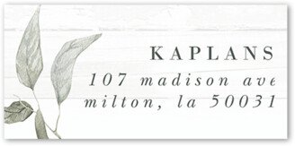 Wedding Address Labels: Stamped Leaf Address Label, Beige, Address Label, Matte