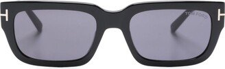 Rectangle-Frame Tinted Sunglasses