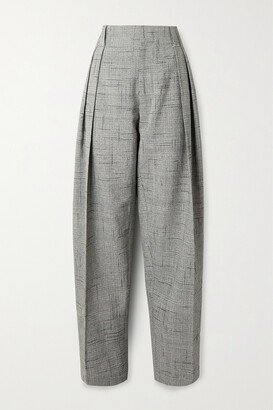 Pleated Woven Tapered Pants - Gray