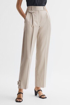 High Rise Cropped Tapered Trousers