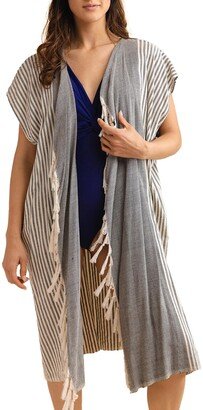 Striped Turkish Towel Robe