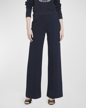 Dover Knit Wide-Leg Pull-On Pants