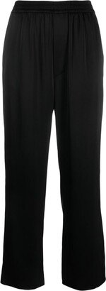 Elasticated-Waist Cropped Trousers-AE