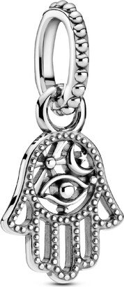 Sterling Silver Protective Hamsa Hand Dangle Charm