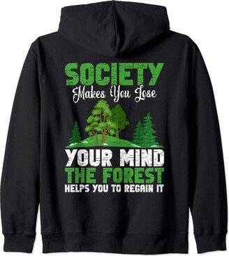 National Forest Hiking Forest Decorations Forest Owner Tree Lover Forest Walk Hiking Mountaineer Zip Hoodie