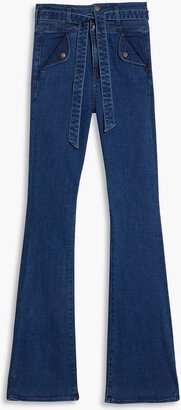 Giselle belted high-rise flared jeans-AA