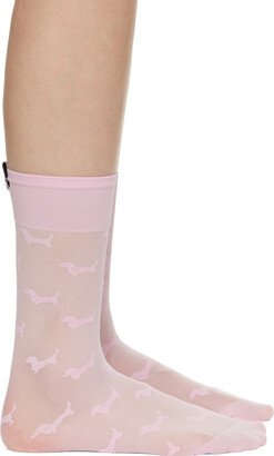 Pink Hector 4-Bar Socks