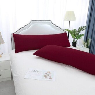 2 Pcs 20x54 1800 Series Soft Brushed Microfiber Pillow Cover Wine - PiccoCasa