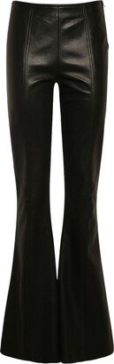 Flared leather pants-AA