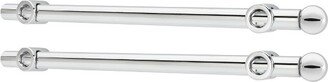 CVR-14-CR 14-Inch Designer Series Metal Extendable Adjustable Telescopic Closet Wall Mounted Clothing Hanger Valet Rod, Chrome (2 Pack)