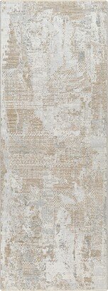 Brunswick Bwk-2329 2'7 x 7'3 Runner Area Rug - Ivory, Gray