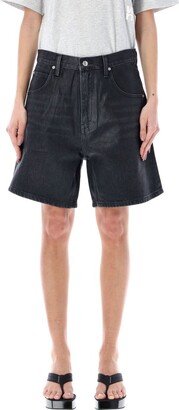 Knee-Length Denim Shorts-AG