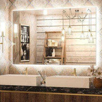 KEONJINN LED Backlit Bathroom Vanity Wall Mirror Adjustable 3 Color Lights