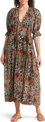 Selena Puff Sleeve Cover-Up Maxi Dress