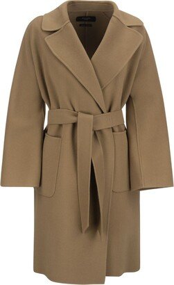 Belted Long-Sleeved Coat-AC