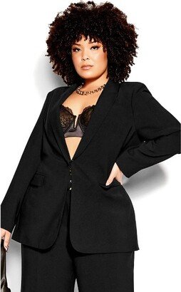 Women's Plus Size Perfect Suit Jacket - - 14W