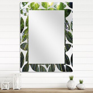 Designart 'Bamboo forest of Kyoto Japan.' Forest Printed Wall Mirror