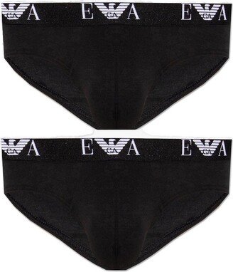 Logo-Embroidered Two-Pack Briefs-AB