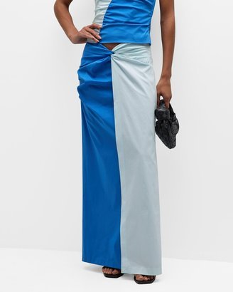 Azul Colorblock Twist Midi Skirt