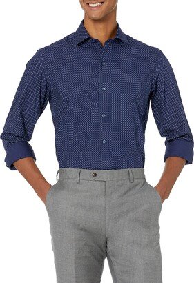 Amazon Brand Men's Tailored Fit Spread-Collar Dress Casual Shirt