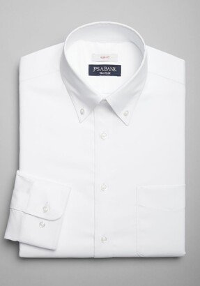Men's Traveler Collection Slim Fit Coolmax Button-Down Collar Dress Shirt