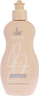 Koa and Sweet Almond Smoothing Herbal Bubble Bath and Body Wash For Unisex 6.7 oz Body Wash