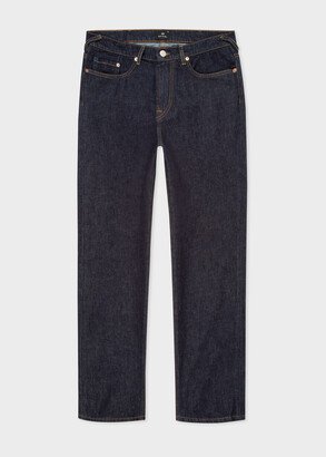 Cropped Tapered-Fit Indigo-Rinse 'Authentic Cotton Twill' Jeans