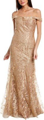 Abstract Pattern Glitter Gown