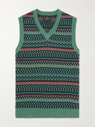 Fair Isle Cotton Sweater Vest