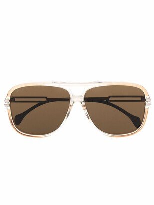 Tinted Pilot Sunglasses-AA