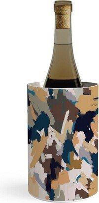 Ninola Design Artistic Texture Blue Gold Wine Chiller