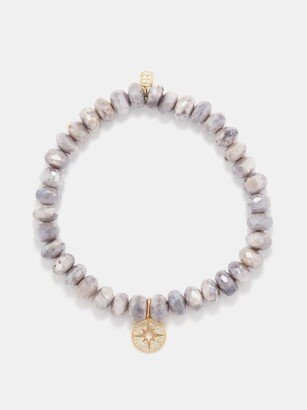 Star Diamond, Moonstone & 14kt Gold Bracelet