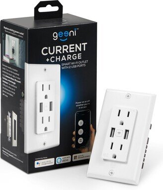 Geeni High Speed Usb Charger Smart Outlet, White, 2 Outlets, 2 Usb Ports â No Hub Required â Smart Outlet Works with Amazon Alexa, Google Home &,