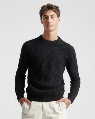 Mongolian Cashmere Ribbed Crewneck Sweater