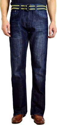 Flypaper Men's Bootcut Leg Belted Jeans