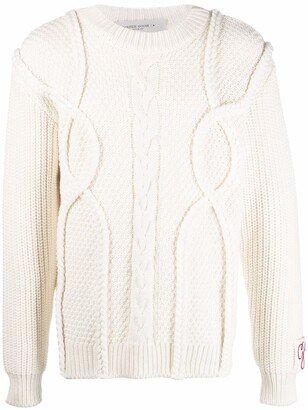 Braided Motif Virgin Wool Jumper