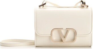 VLogo Type Foldover Top Shoulder Bag-AB