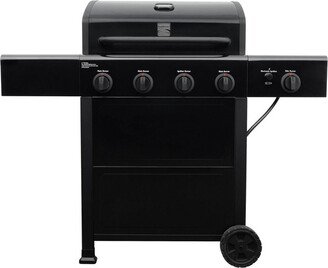 4 Burner Open Cart Grill with Side Burner PG-40406S0L-1 Stainless Steel and