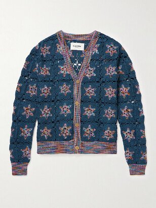 Corridor Star Crocheted Pima Cotton Cardigan