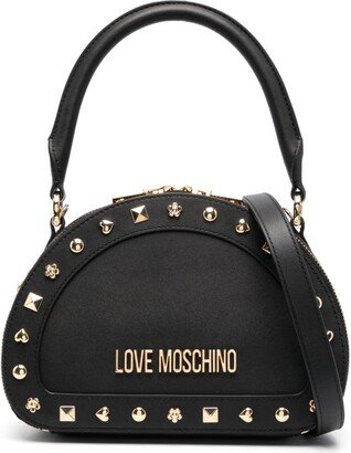 Stud-Embellished Satchel Bag